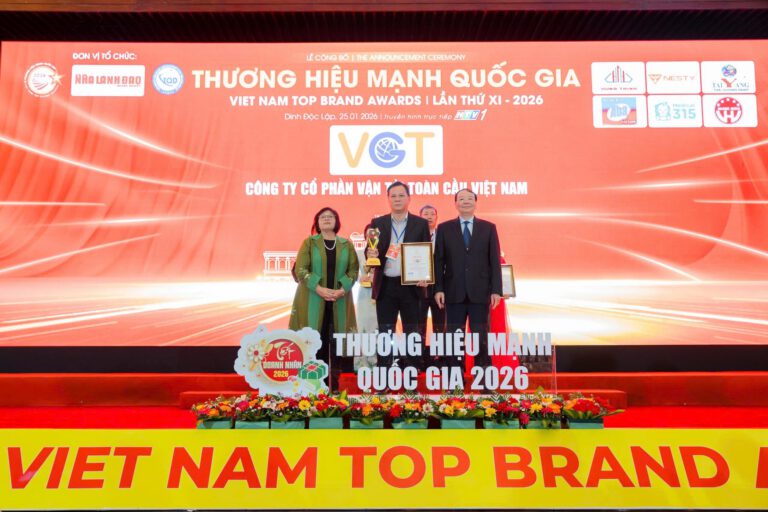 Công ty Cổ phần Vận tải Toàn Cầu Việt Nam vinh dự đạt danh hiệu Thương Hiệu Mạnh Quốc Gia 2026